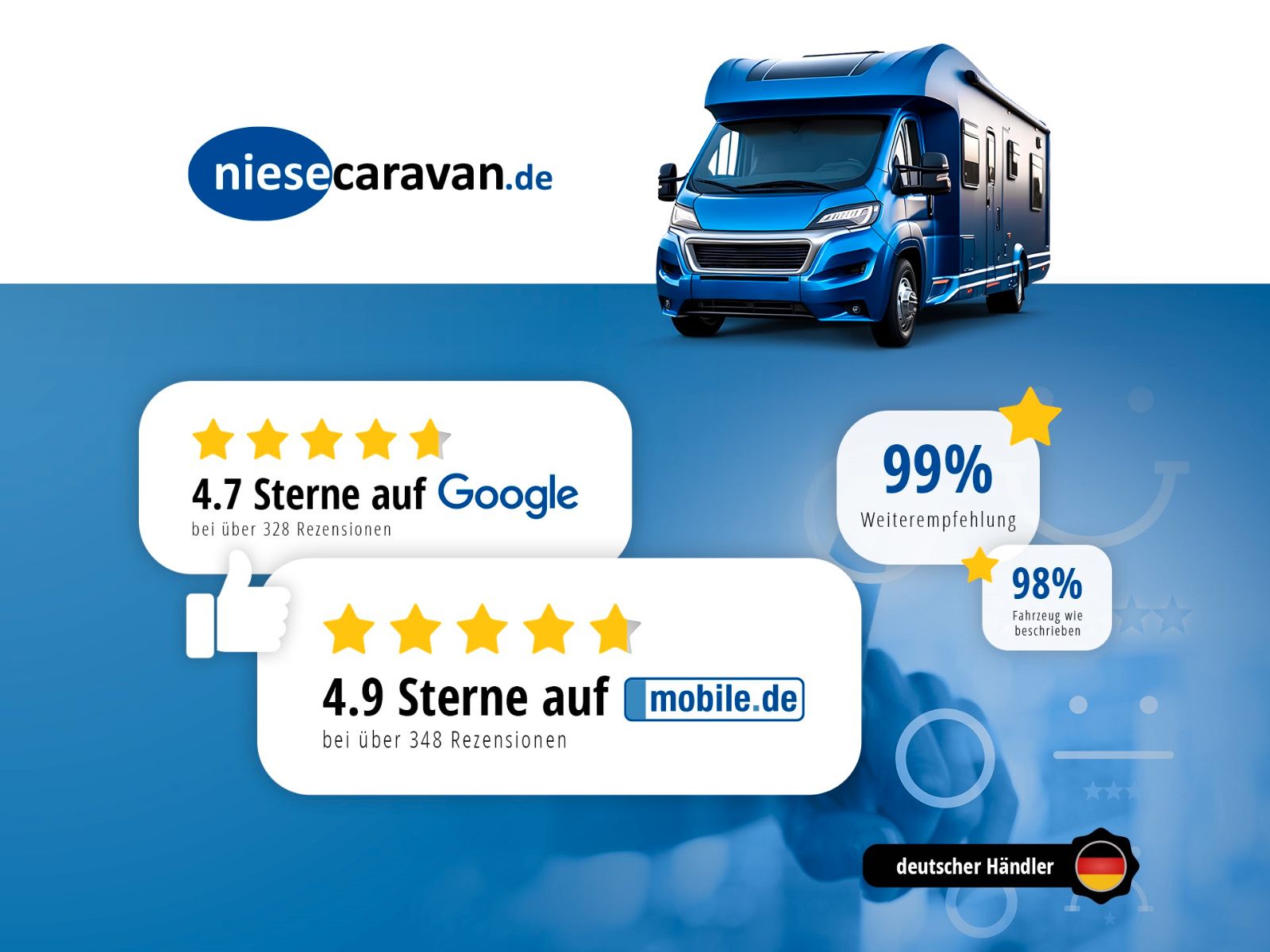 Fahrzeugabbildung Sterckeman STARLETT 330 CP NUR 5m MARKISE 100 KM/H